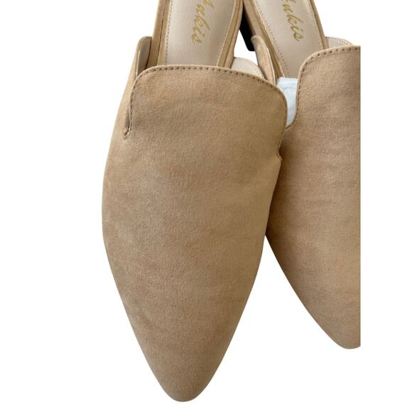 Ankis Women's Beige Pointed Toe Mule Flats Casual Slip-On SZ 9 - Picture 4 of 10